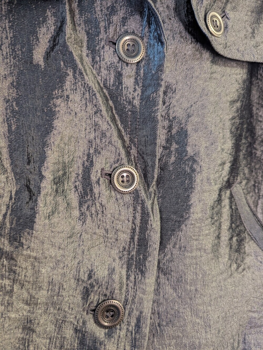 Metallic Silver Women's Jacket - By Ruby Rd. - Picture 4 of 6